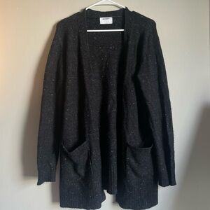 Old Navy Black Chunky Knit Cardigan Sweater
